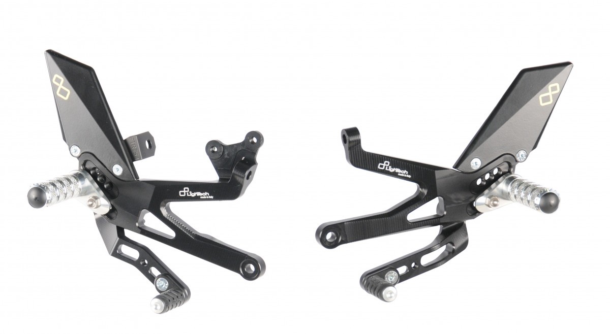 LighTech 'Track System' Adjustable Rearsets w/Folding Footpegs  2018-2019 Kawasaki Ninja 400