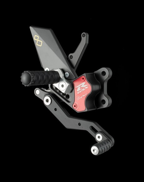 LighTech 'Track System' Adjustable Rearsets w/adjustable Footpegs  -  2011-2017 Suzuki GSX-R600 / GSXR750