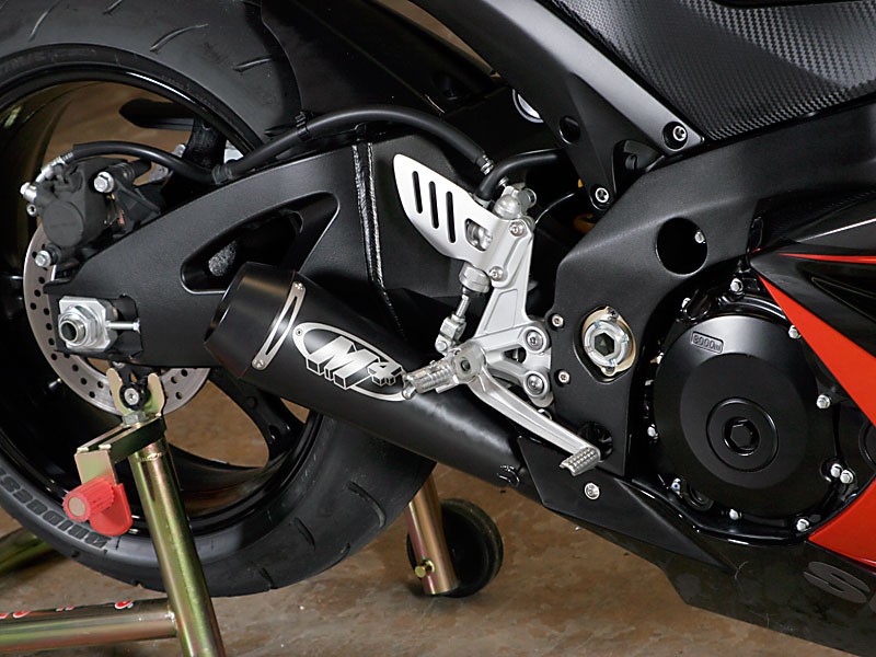 M4 Black GP Slip-On 2007-08 Suzuki GSX-R1000