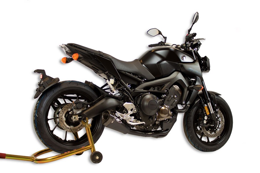 M4 ALL BLACK FULL SYSTEM W/ RM1 STYLE CANISTER - 2014-2020 Yamaha FZ-09/MT-09, 2016-2021 Yamaha XSR900