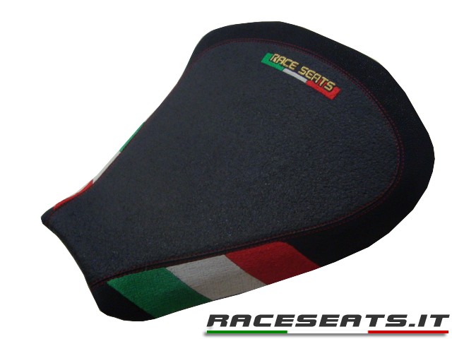 Race Seats Tri-Color Line Built on Carbon Fiber Seat Plate - MV Agusta F3