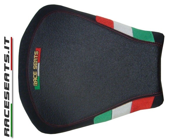 Race Seats Tri-Color Line Built on Carbon Fiber Seat Plate - MV Agusta F3