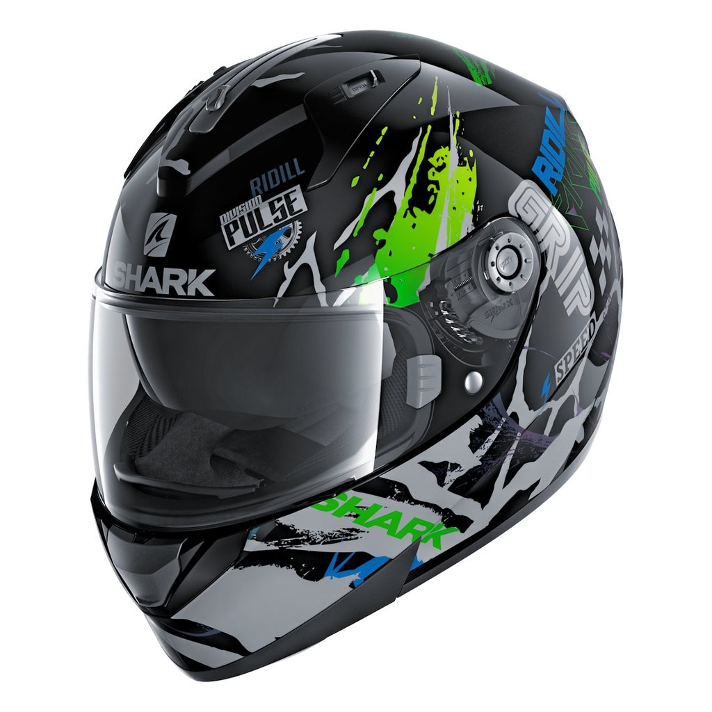 SHARK RIDILL DRIFT-R Helmet - Black / Green / Blue