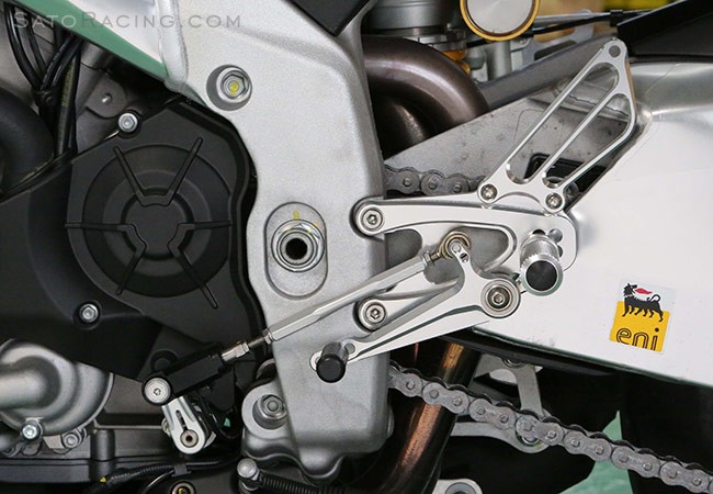 Sato Racing Rearsets standard Shift - Silver 13-16 Aprilia RSV4 / Tuono V4