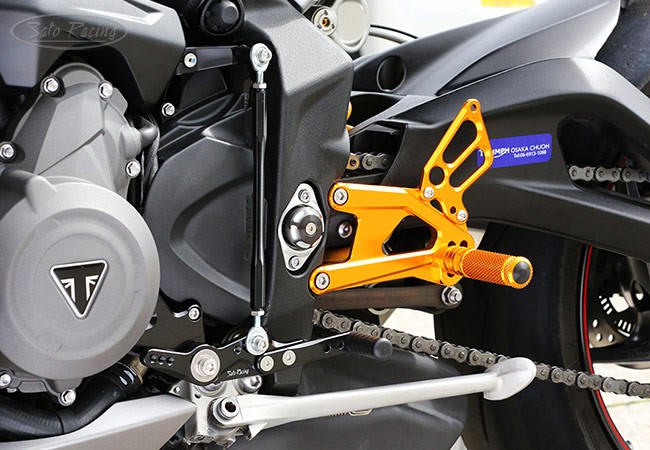 Sato Racing Adjustable Rearsets - 2017-2019 Triumph Street Triple (without quickshifter)