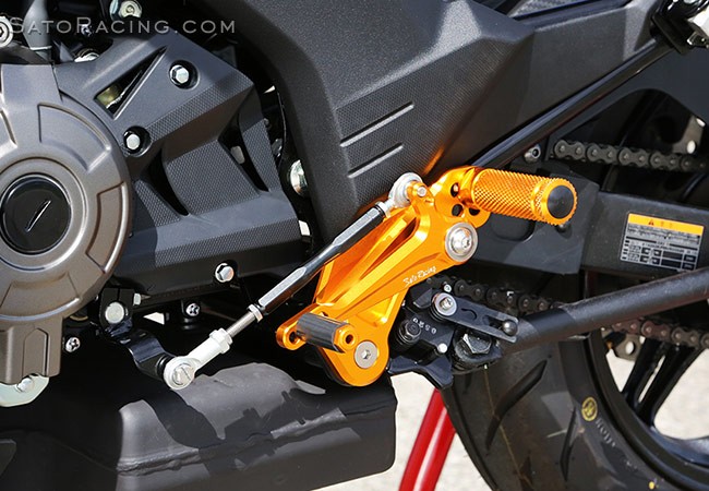 Sato Racing "Race Concept" Adjustable Rearsets - GP Shift - 2016-2019 Kawasaki Z125 Pro