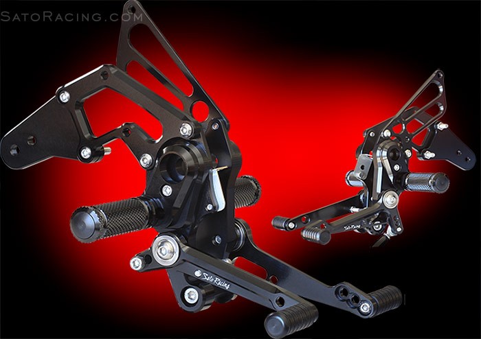 Sato Racing Adjustable Rearsets GP Shift - 2016-2019 Honda MSX125SF Grom