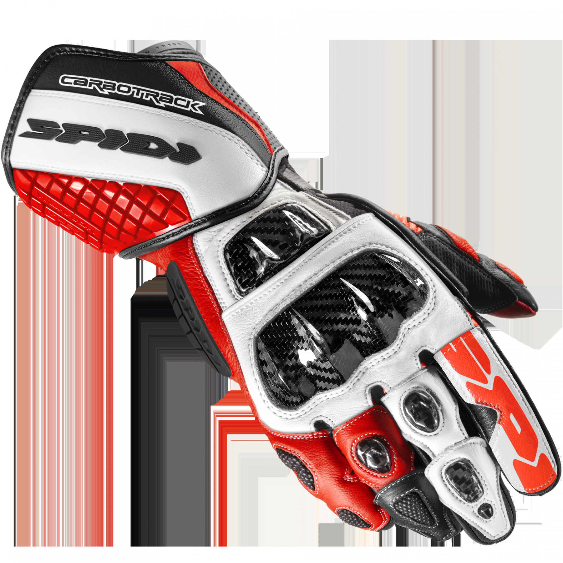 Spidi Carbo Track Evo Gloves -  Red / Black / White