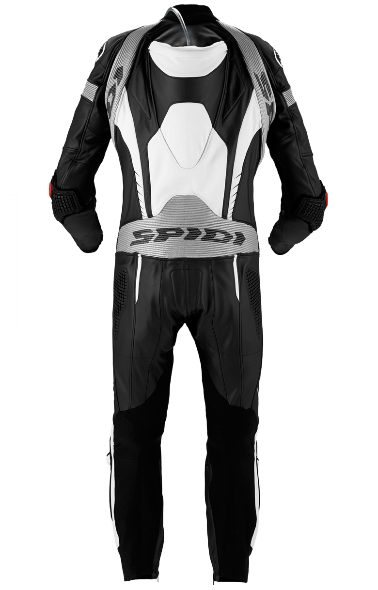 Spidi Warrior Wind Pro Leather Race Suit - Black / White - Size 50