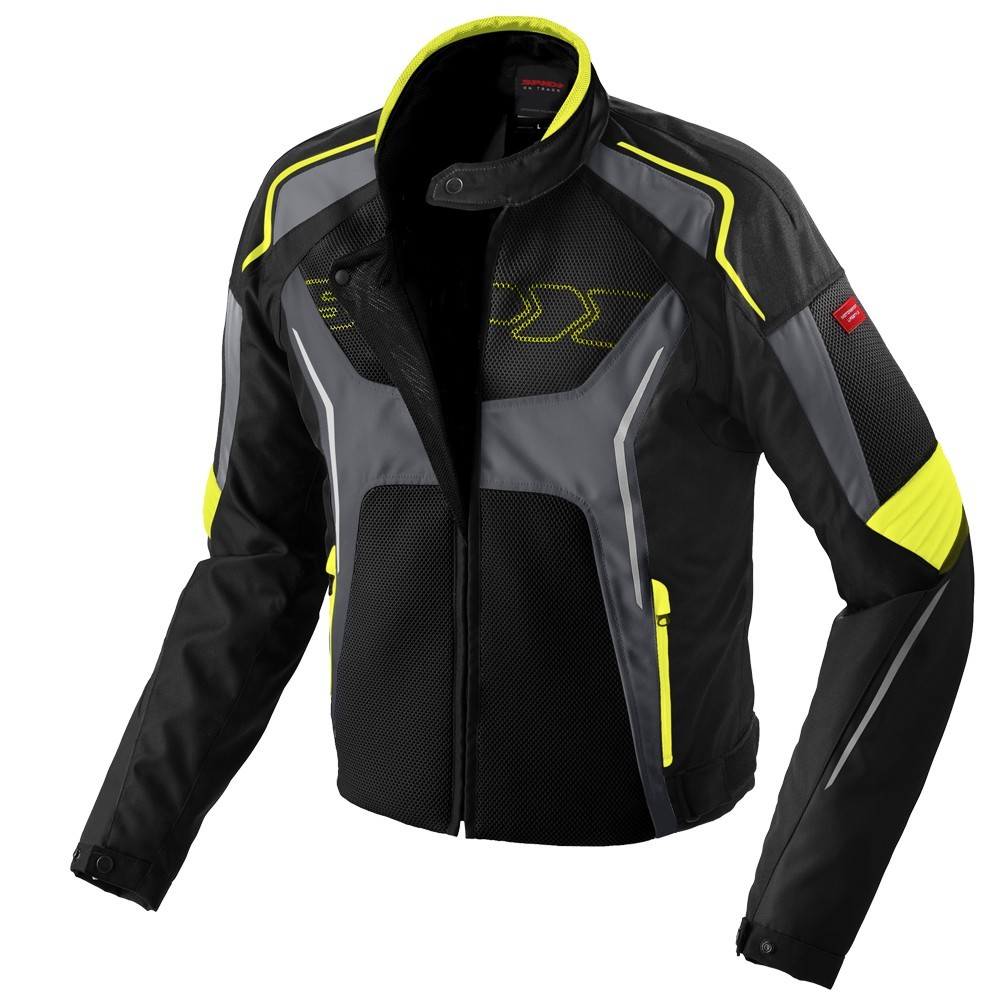 Spidi Tronik Mesh Textile Jacket -  Black / Gray / Yellow