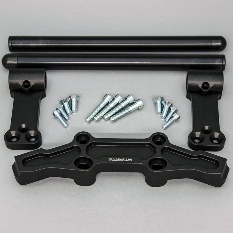 Woodcraft Clip On Adapter Plate  -  3" Rise  -  Kawasaki Ninja 650R / ER-6n 