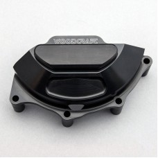 Woodcraft Ducati Panigale V4 LHS Stator Cover Protector w/Black Aluminum Skid Plate