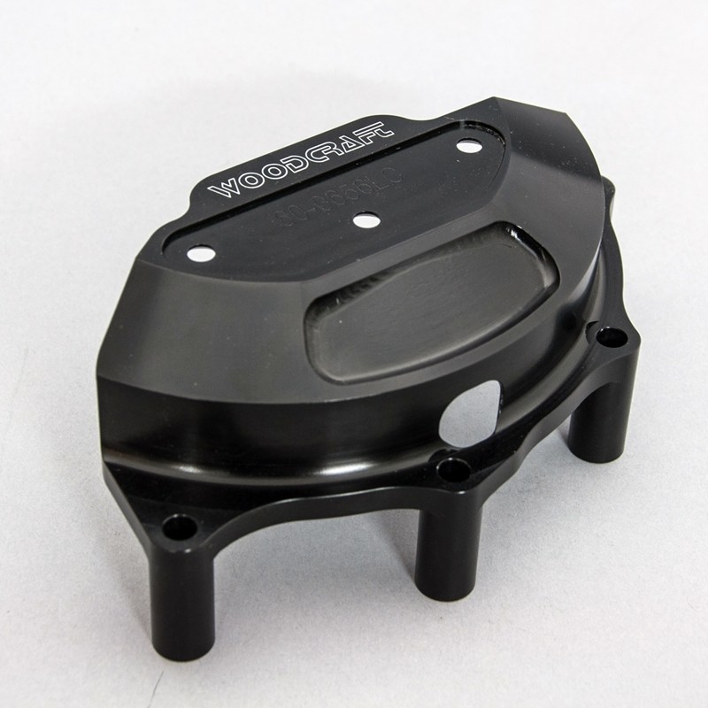 Woodcraft Ducati Panigale V4 LHS Stator Cover Protector w/Black Aluminum Skid Plate