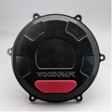 Woodcraft Ducati Panigale V4 RHS Clutch Cover w/Red Aluminum Skid Plate