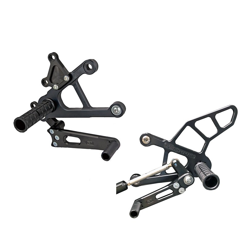 Woodcraft Rearset Kit - Kawasaki ZX-6R 636 (2019-2023) - Complete GP Shift w/ Pedals