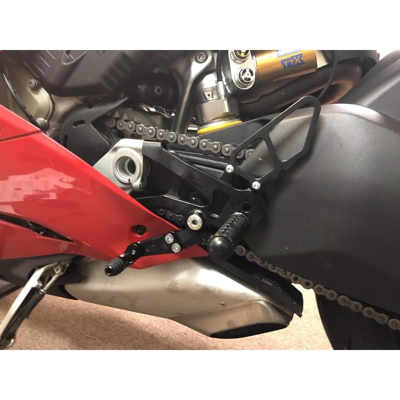 Woodcraft Adjustable Rearsets Kit - Ducati Panigale V4 / V4S / V4R