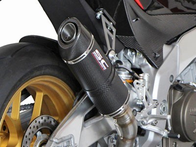 SC-Project 2009-2014 Aprilia RSV4 Matte Carbon Oval Exhaust