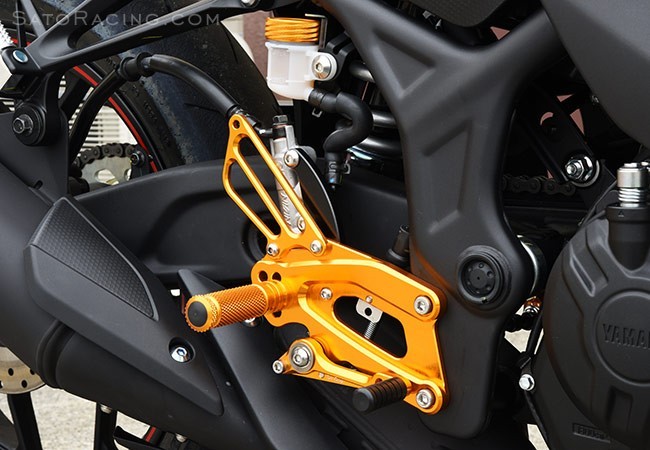 Sato Racing "Street Friendly" Adjustable Rearsets 2015-2018 YAMAHA YZF-R3 (YZF-R25) MT-03 / MT-25