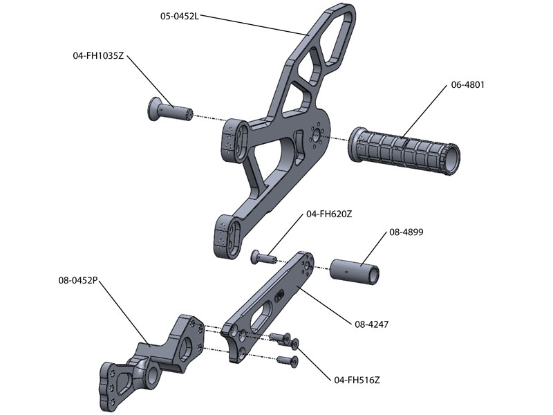 Woodcraft Rearset Kit - Yamaha YZF-R1 (2009-2014)