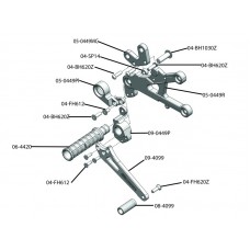 Woodcraft GP Shift Rearset Kit - Yamaha YZF-R6 (2006-2016)