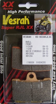 VESRAH VD-9038 SRJL-XX PAD KIT FOR BUELL 1125R