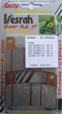 VESRAH VD-355 RJL-17 BRAKE PAD KIT FOR SUZUKI