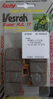 VESRAH VD-969 SRJL-17 BRAKE PAD KIT FOR BREMBO