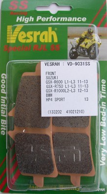 VESRAH VD-9031 RJL SS BRAKE PAD KIT FOR SUZUKI