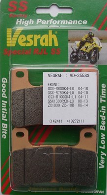 Vesrah VD-355 RJL-SS:Suzuki GSXR 600 /750 /1000 (04-09), Kawasaki ZX-10R (08-15)