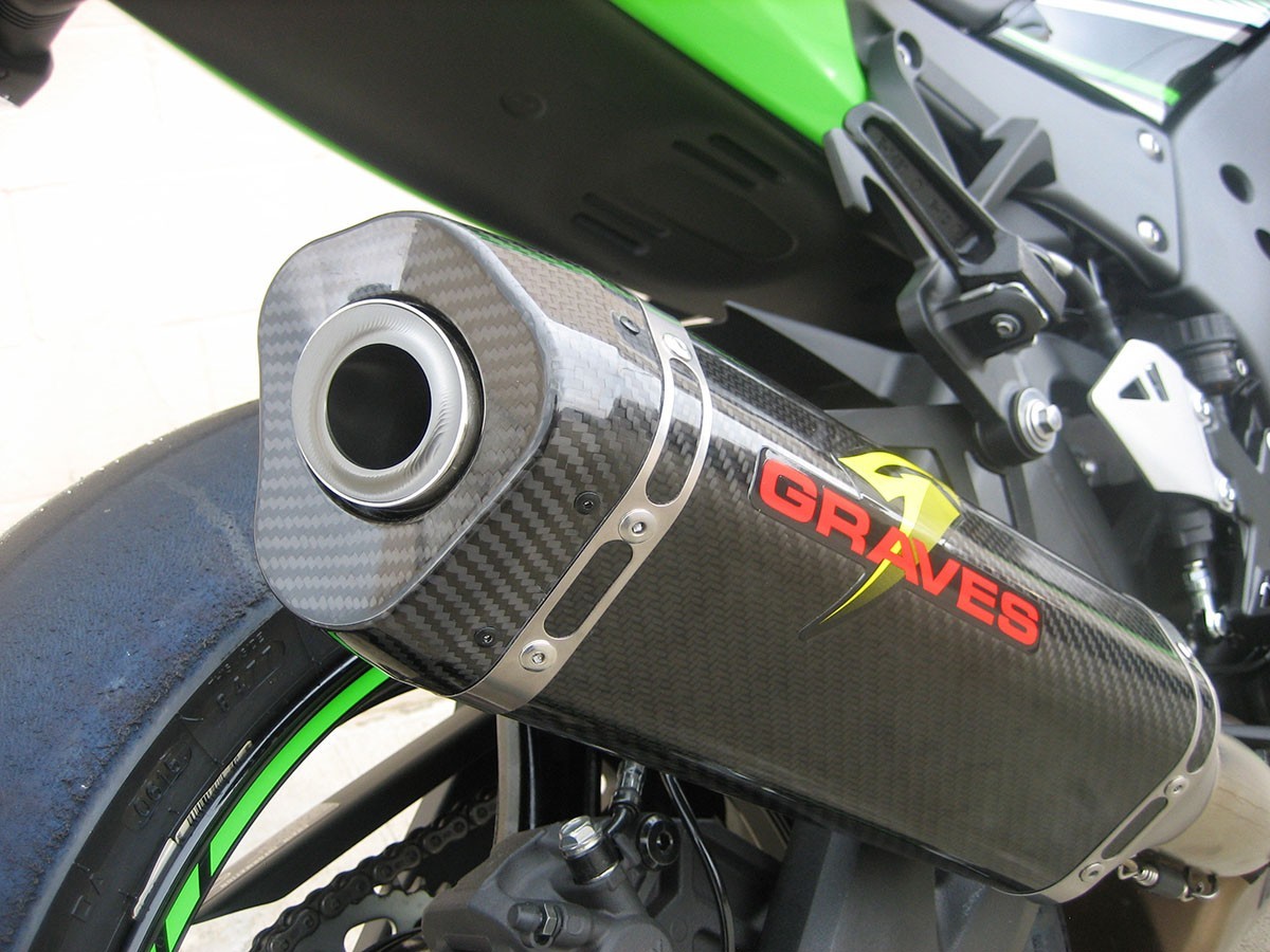 Graves Motorsports 2016-2023 Kawasaki ZX10R Cat Back Carbon Exhaust System