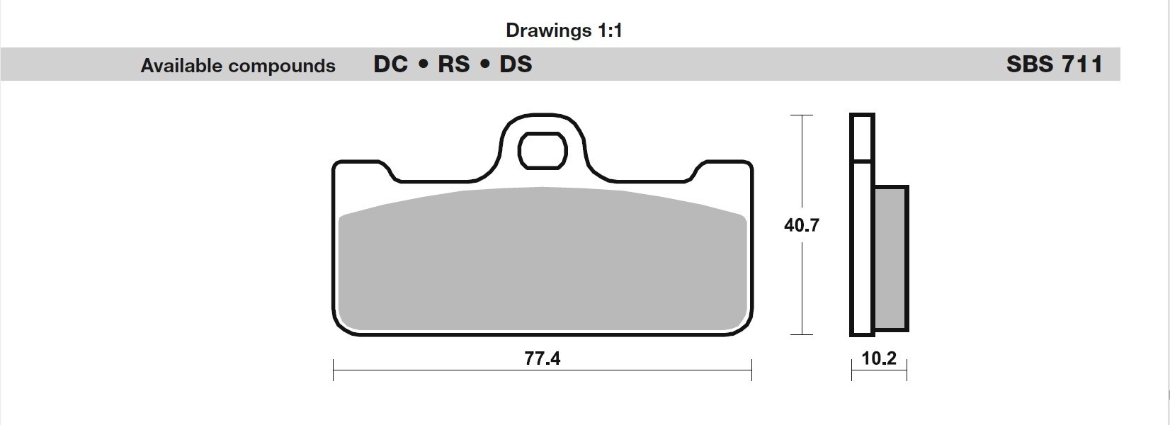 SBS Dual Sinter Brake Pads- Brembo Racing Calipers - 711DS