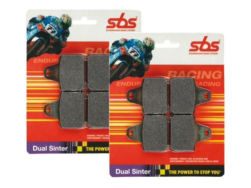 SBS Dual Sinter Brake Pads-Nissin 6 Piston Racing Calipers - 865DS