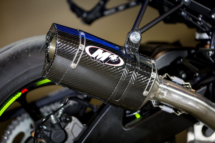 M4 2017-2023 Suzuki GSX-R1000 Full Exhaust System with Full Stainless Steel Tubing and CARBON TECH1 Canister