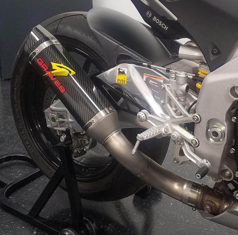 Graves Motorsports Aprilia RSV4 Cat Eliminator Exhaust Carbon Fiber