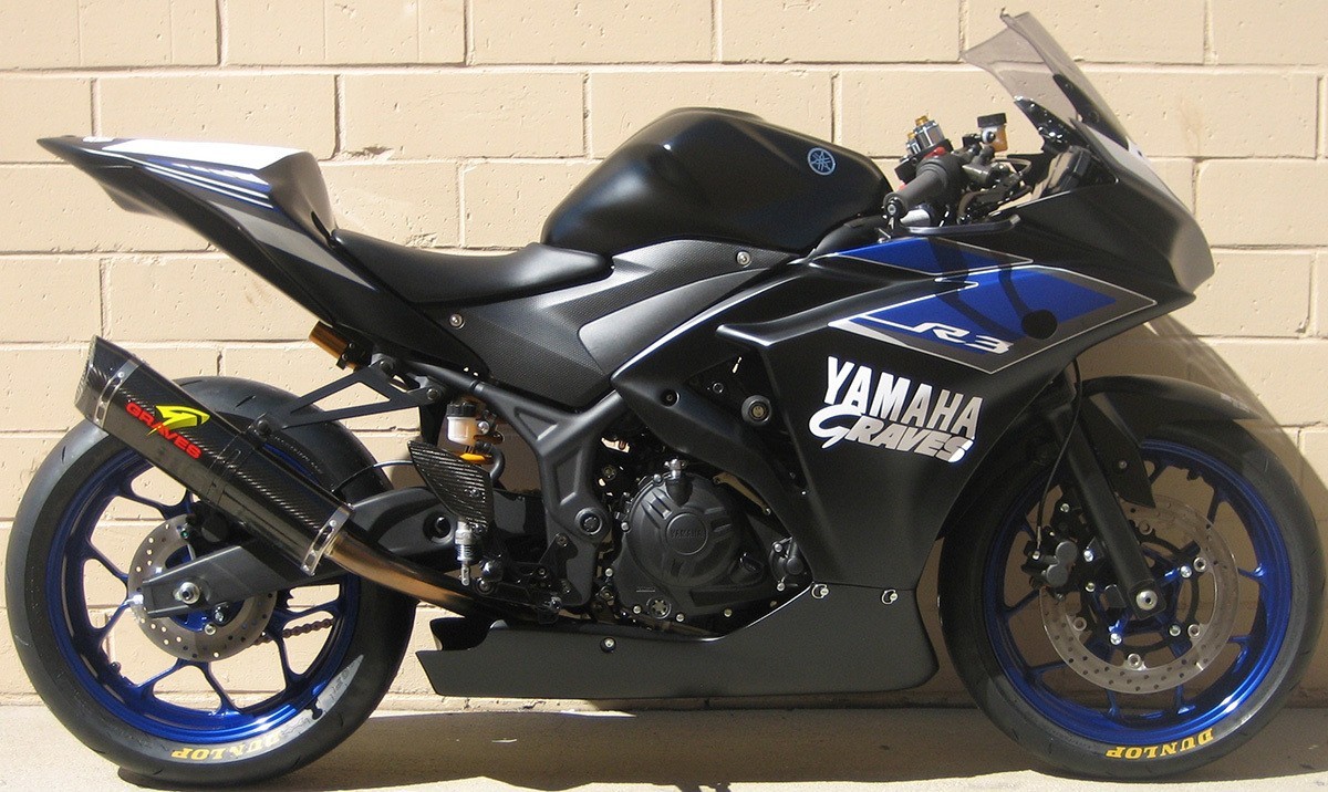 Graves Motorsports Yamaha YZF-R3 Full Exhaust System WORKS 2