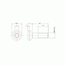 Zeta Z-Titanium Sprocket Bolt & Nut set M8x1.25 countersunk head set of 4